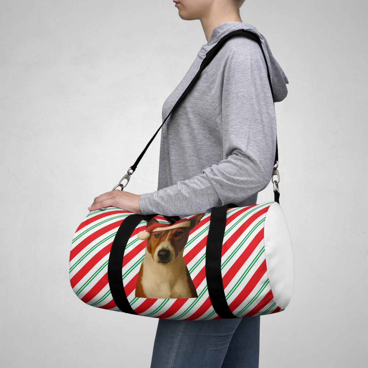 Santa Paws Basenji Duffel Bag