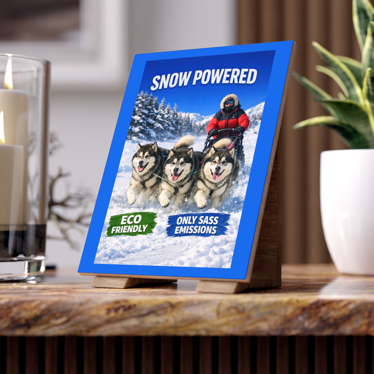 Snow Powered Ceramic Photo Tile