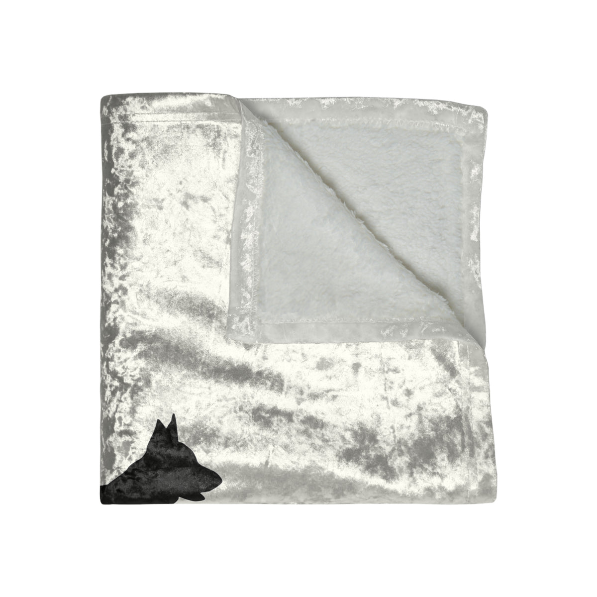 My Heart Beats For German Shepherds Crushed Velvet Blanket