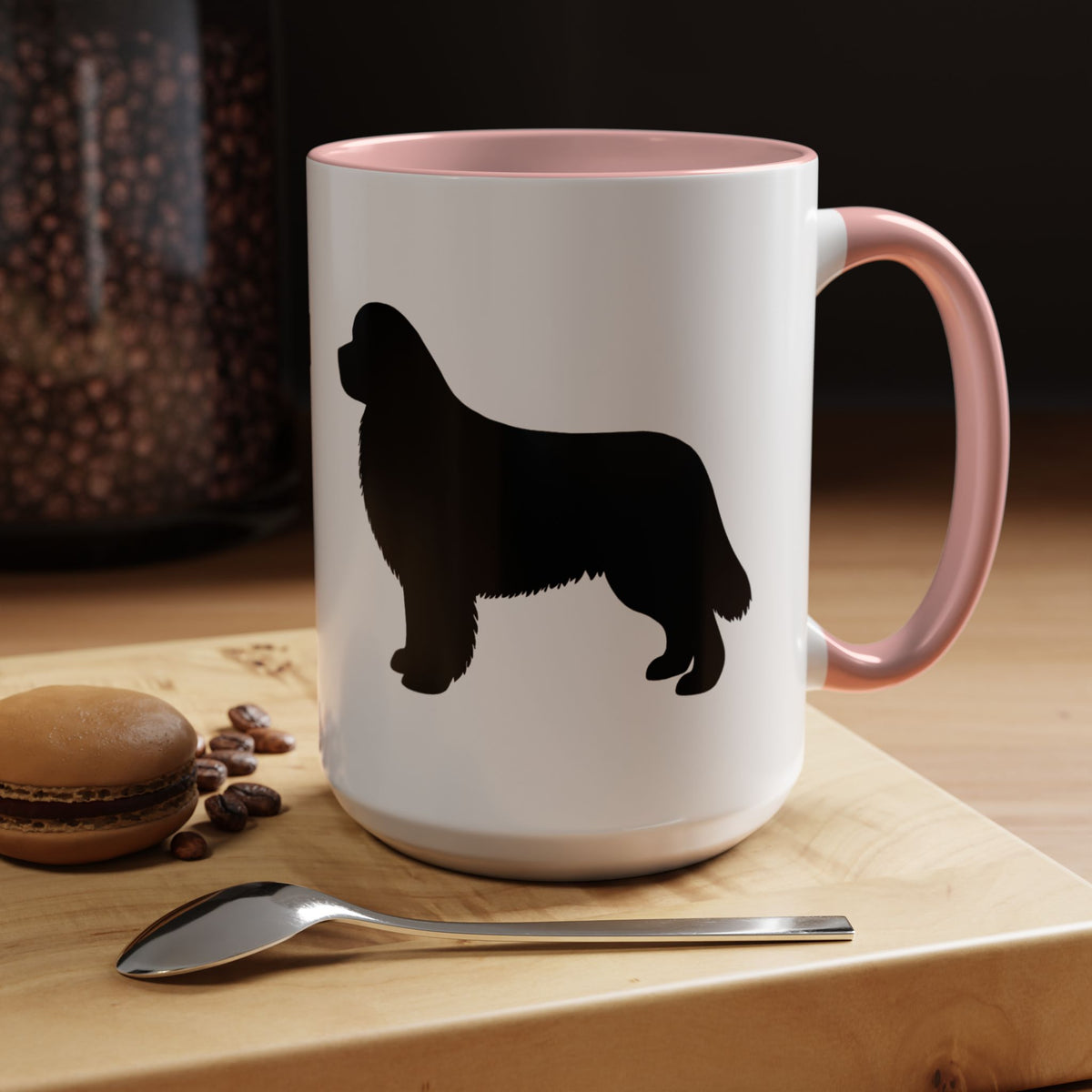 Newfie Silhouette 2-Tone Coffee Mug