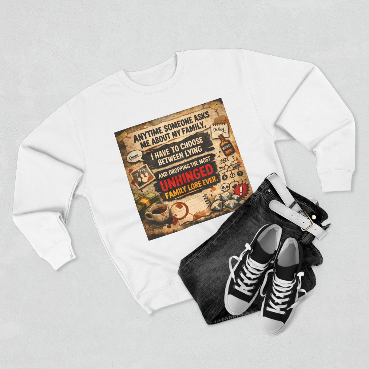 Unhinged Family Unisex Crewneck Sweatshirt