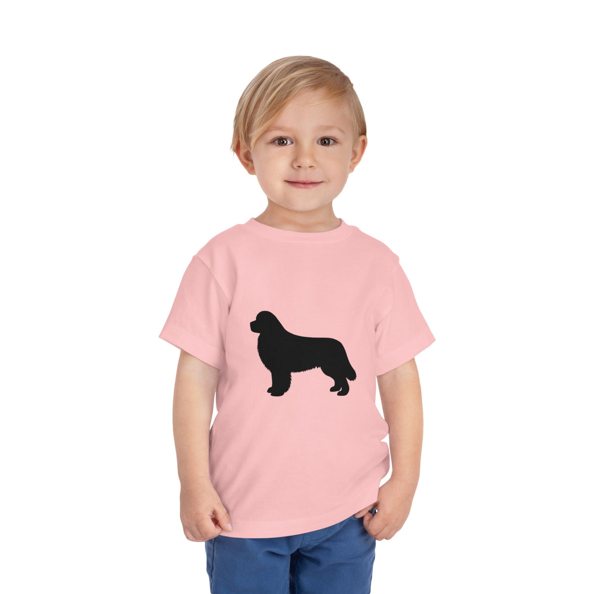 Newfie Silhouette Toddler Unisex Short Sleeve Crewneck Tee