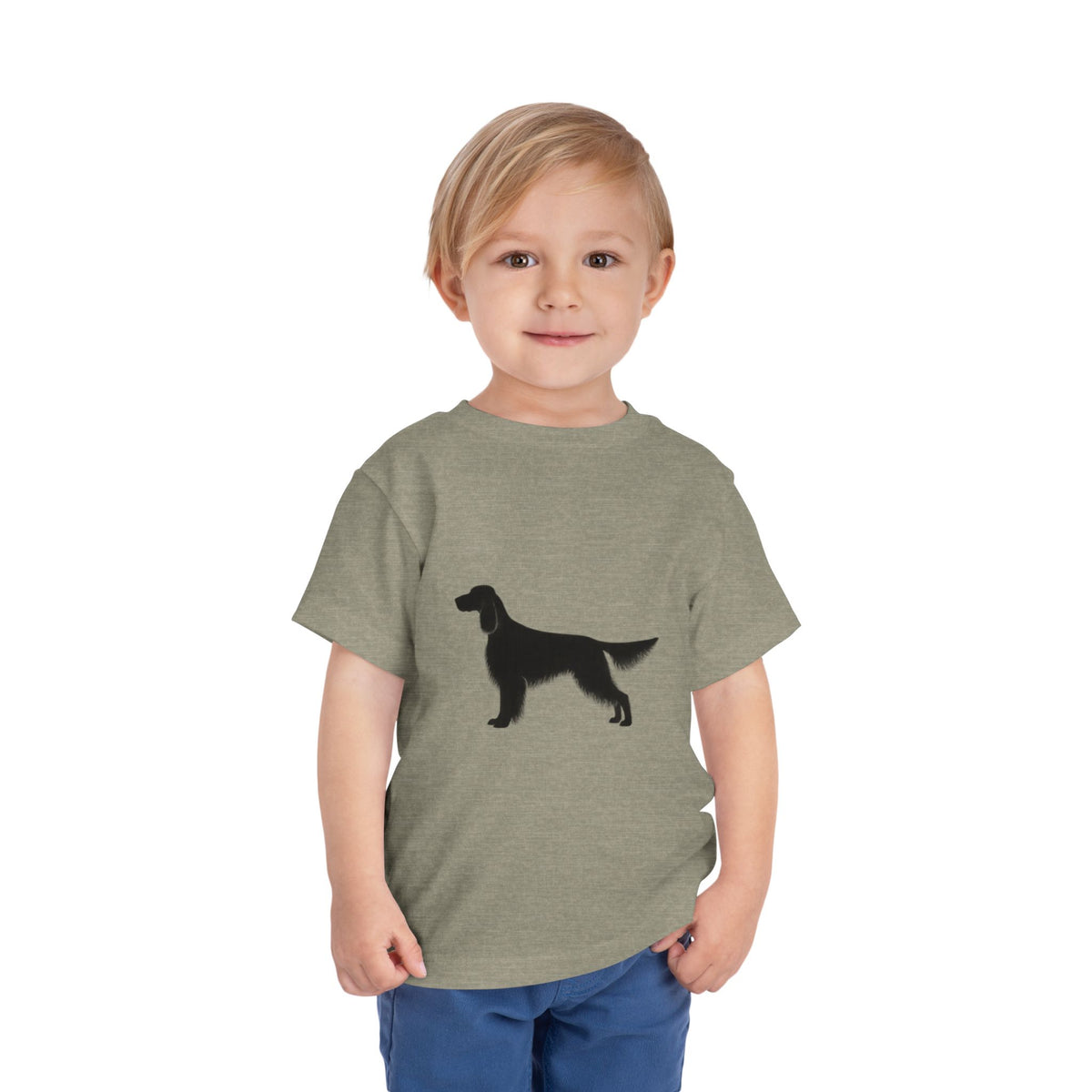 English Setter Silhouette Toddler Unisex Short Sleeve Crewneck Tee