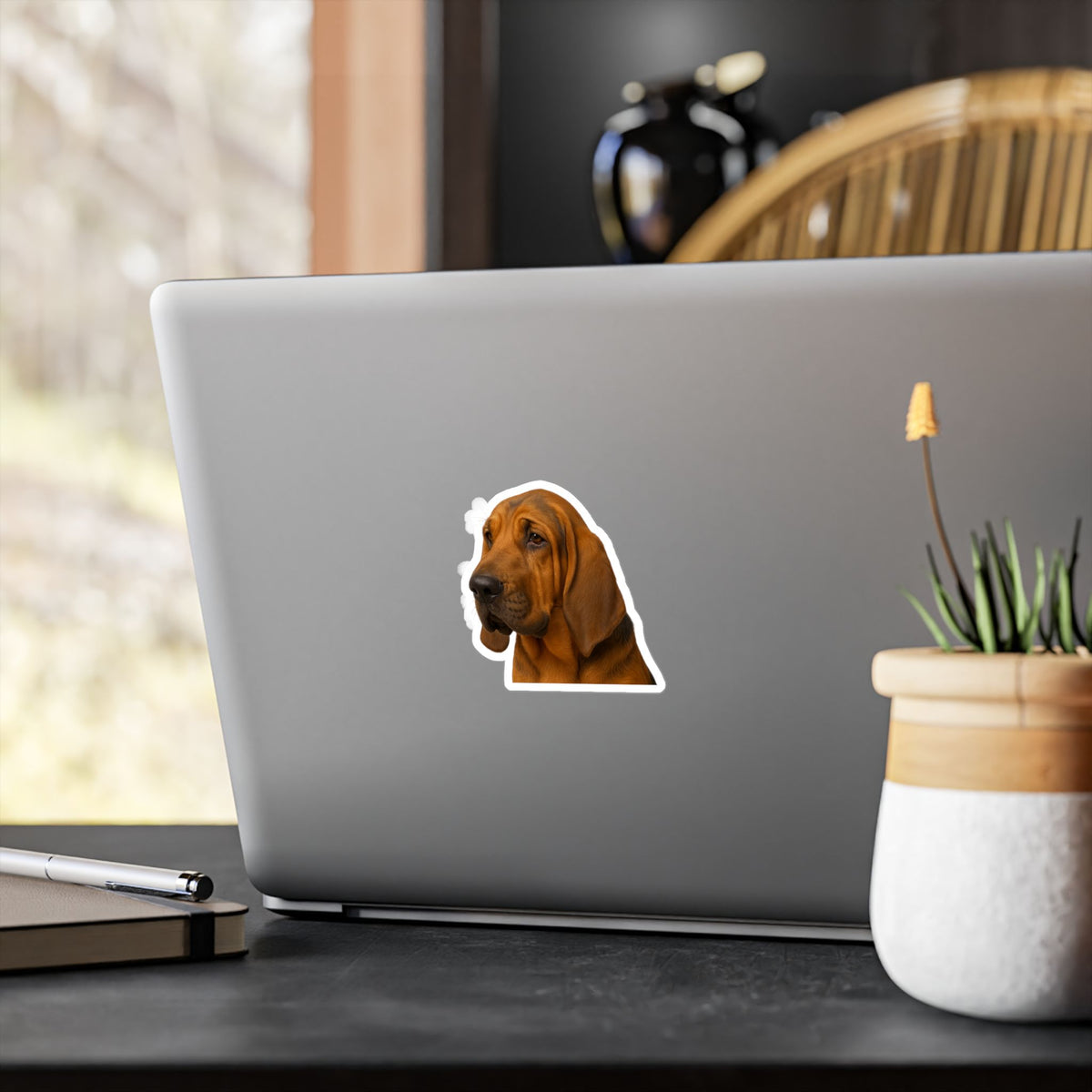 Bloodhound Head Vinyl Decal