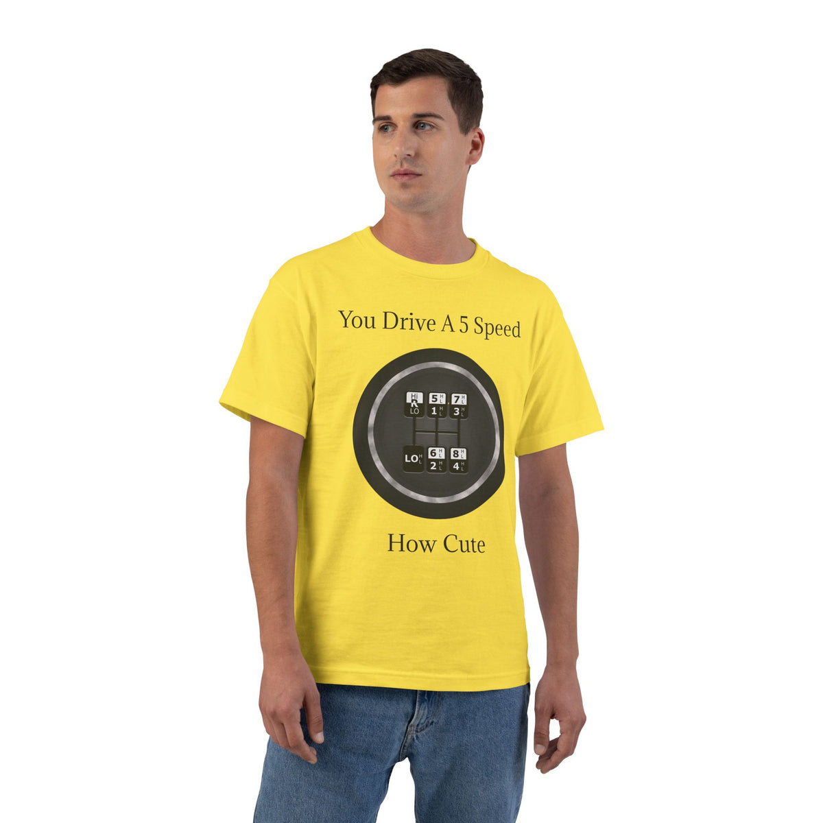 5 Speed How Cute Men's Short-Sleeve Crewneck Tee
