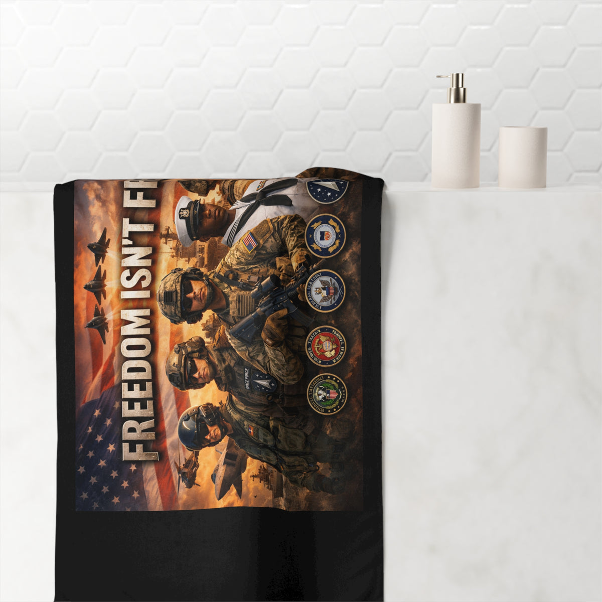 Freedom Isn't Free Mink-Cotton Beach Towel
