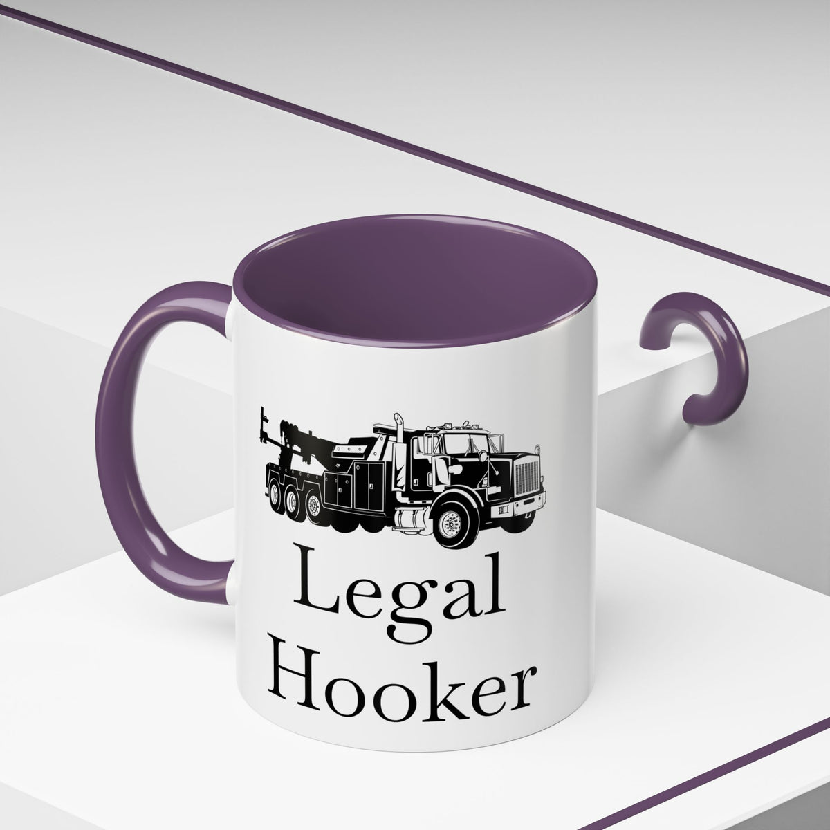 Legal H**ker Heavy Tow Truck 2-Tone Coffee Mug