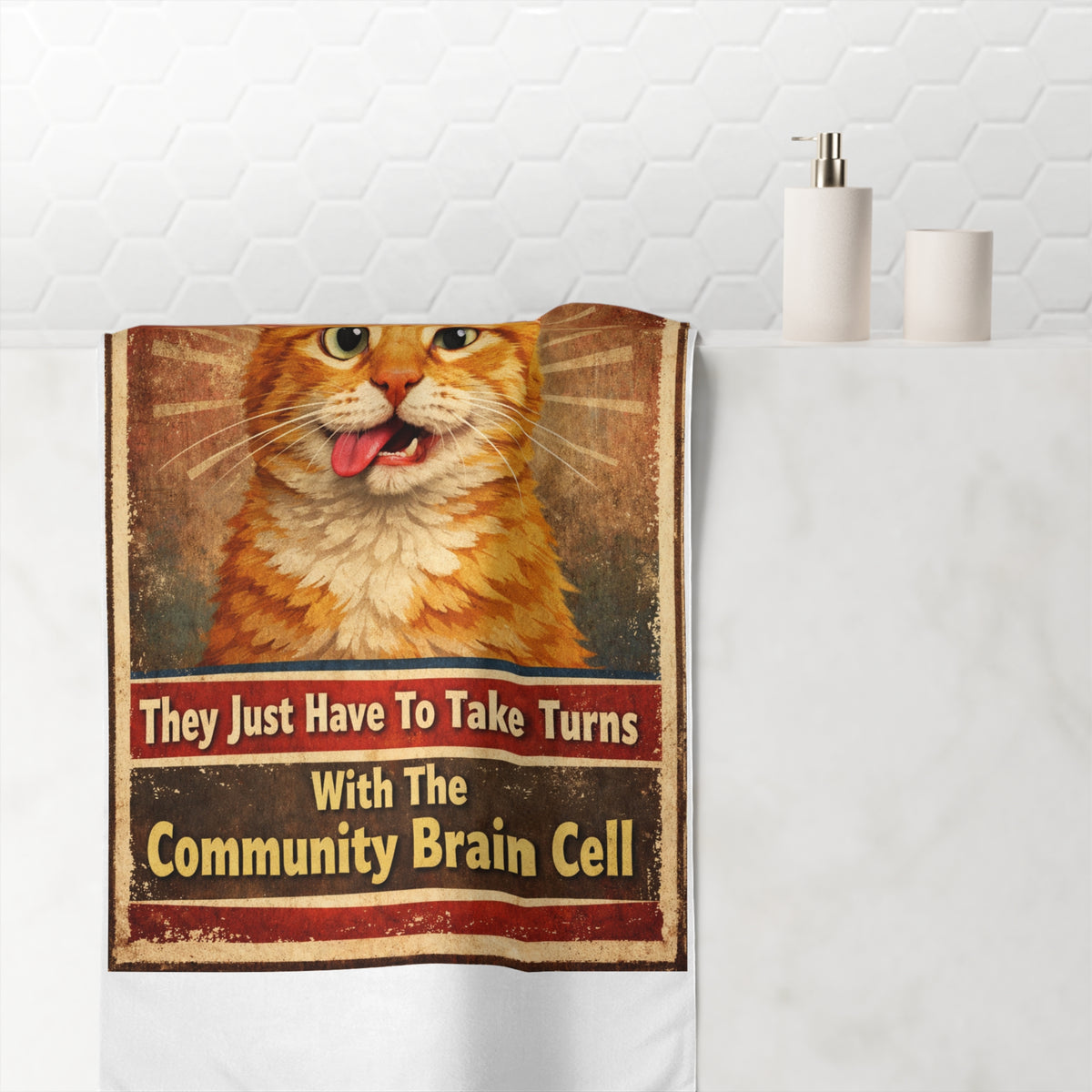 Community Brain Cell Mink-Cotton Beach Towel