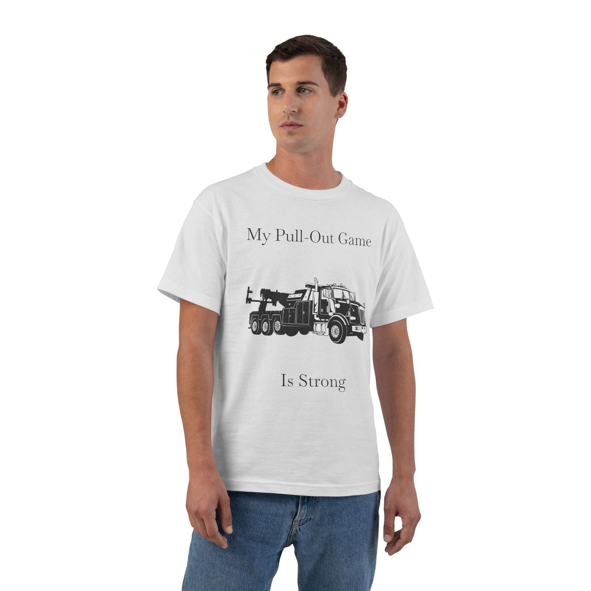 Pull Out Heavy Tow Truck Men's Short-Sleeve Crewneck Tee