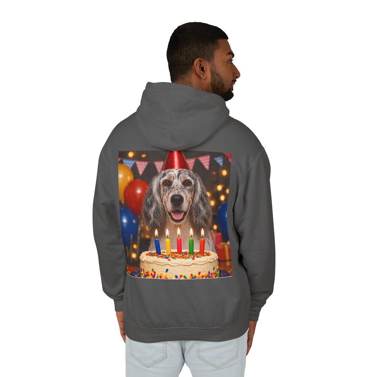 Birthday Buddy English Setter Unisex Lightweight Hoodie