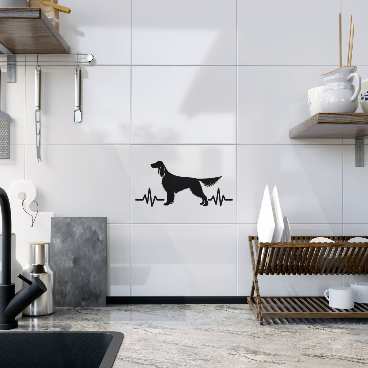 My Heart Beats For English Setters Ceramic Photo Tile