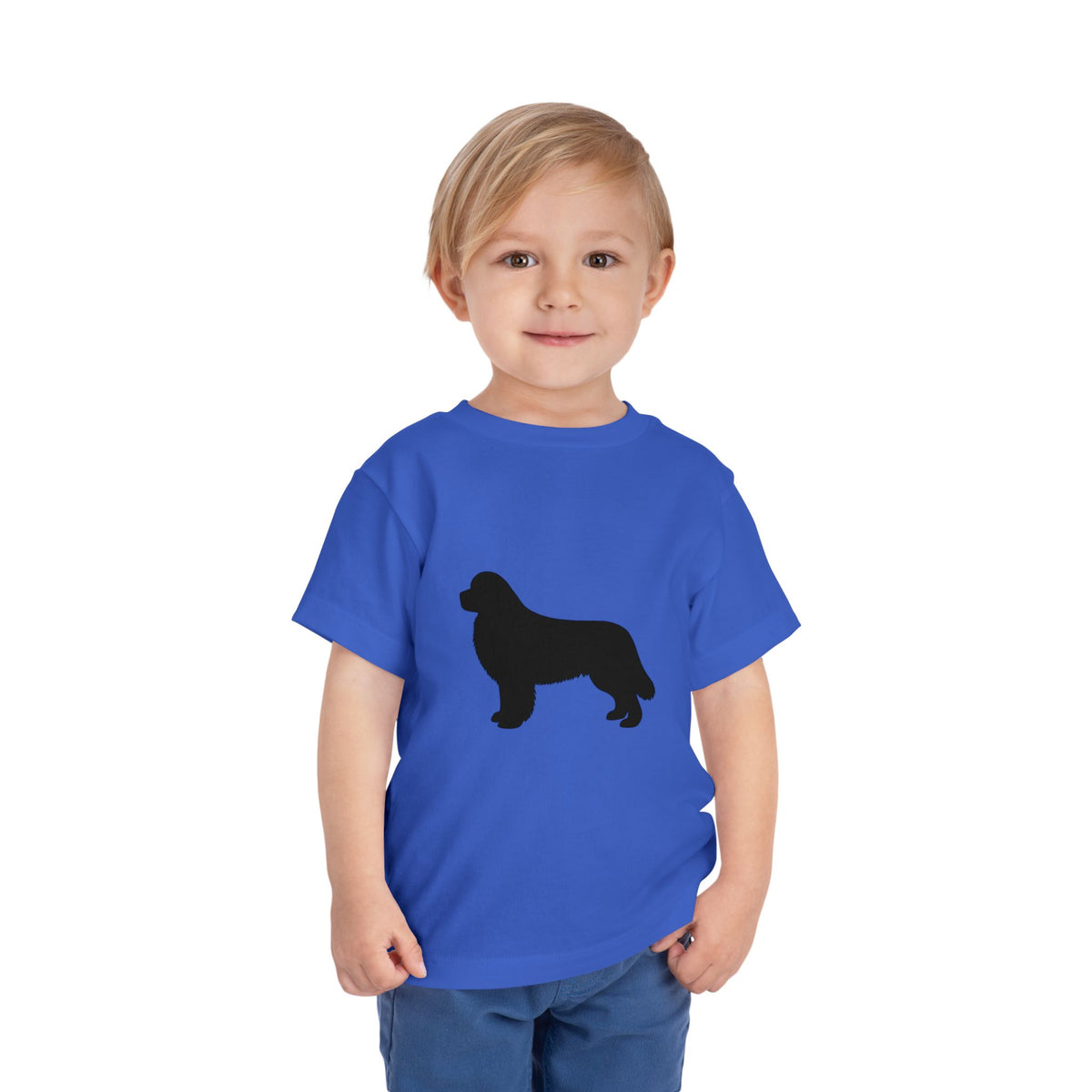 Newfie Silhouette Toddler Unisex Short Sleeve Crewneck Tee