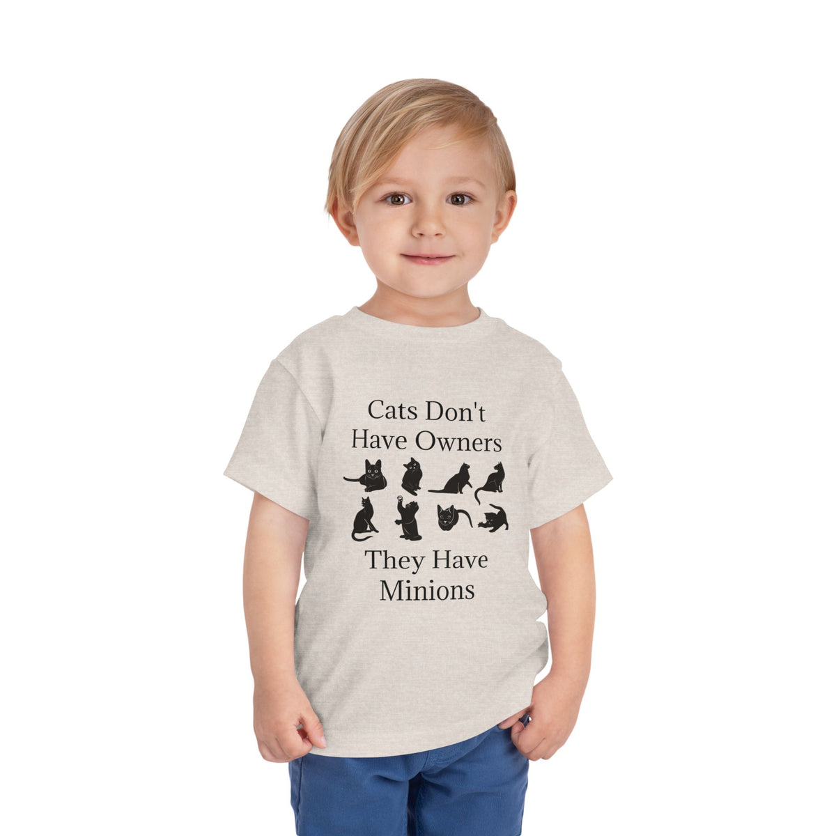 Cat Minions Toddler Unisex Short Sleeve Crewneck Tee