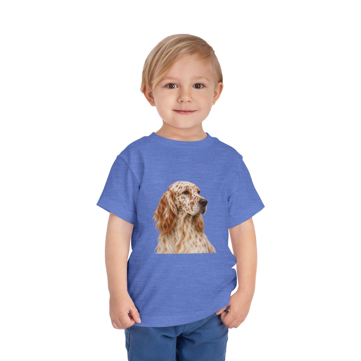 English Setter Head Toddler Unisex Short Sleeve Crewneck Tee
