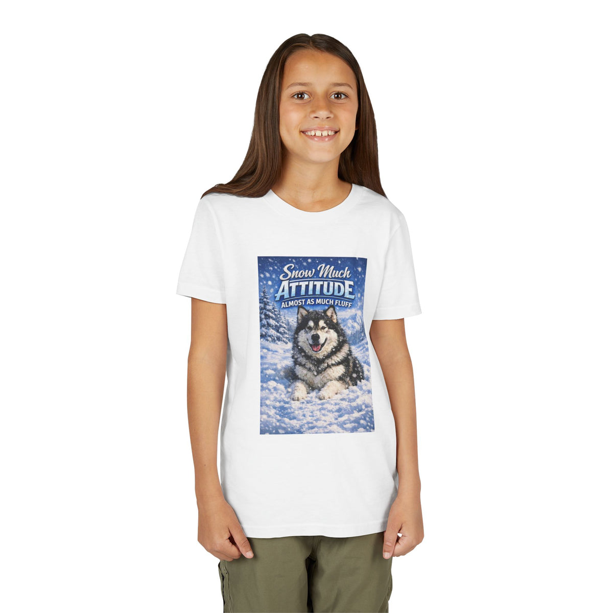 Snow Much Attitude Youth Unisex Short Sleeve Crewneck Tee