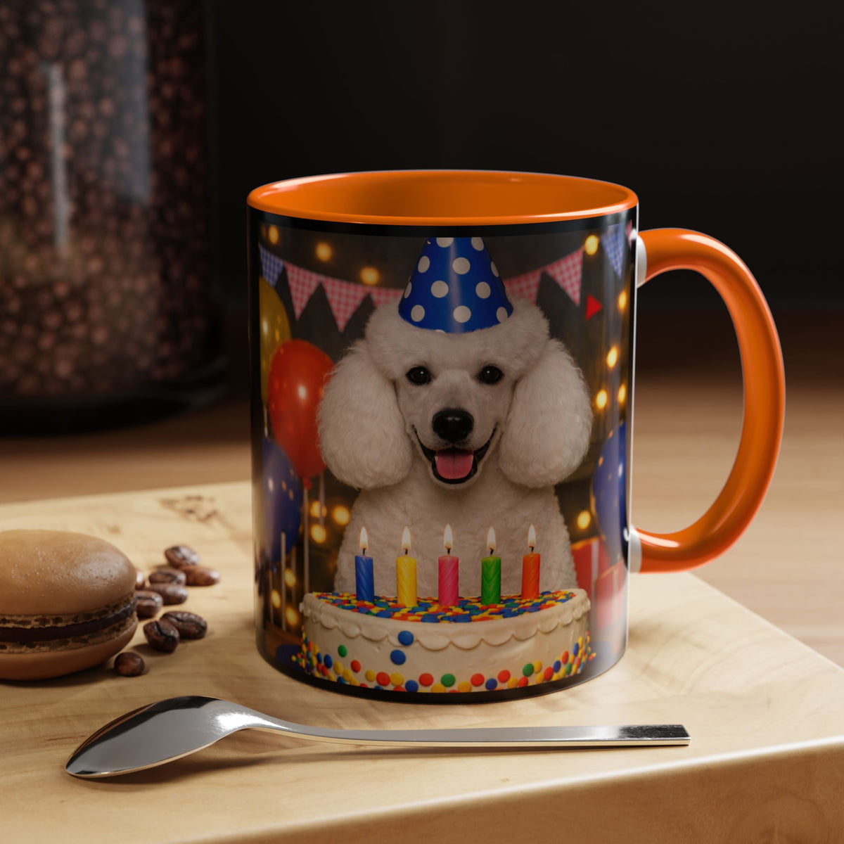 Birthday Buddy Poodle 2-Tone Coffee Mug
