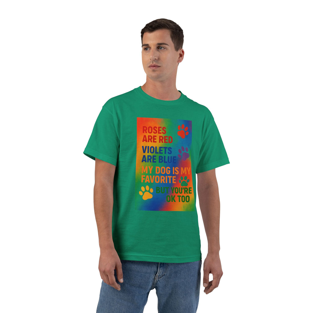 Roses Are Red Dog Men's Short-Sleeve Crewneck Tee