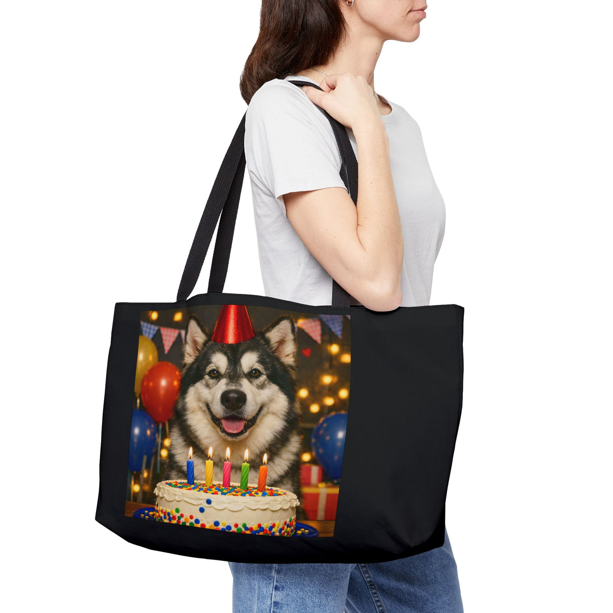 Birthday Buddy Malamute Weekender Tote Bag