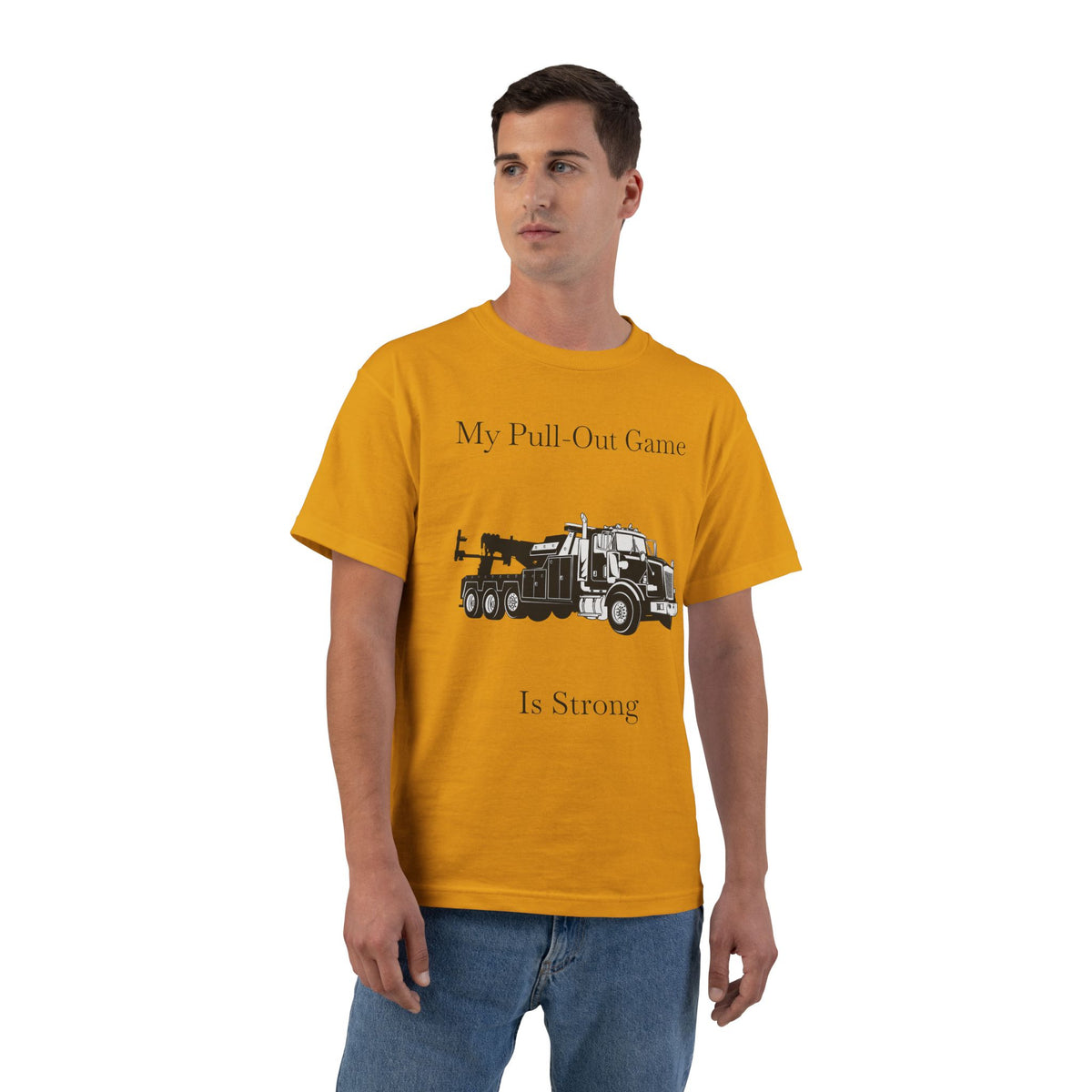 Pull Out Heavy Tow Truck Men's Short-Sleeve Crewneck Tee