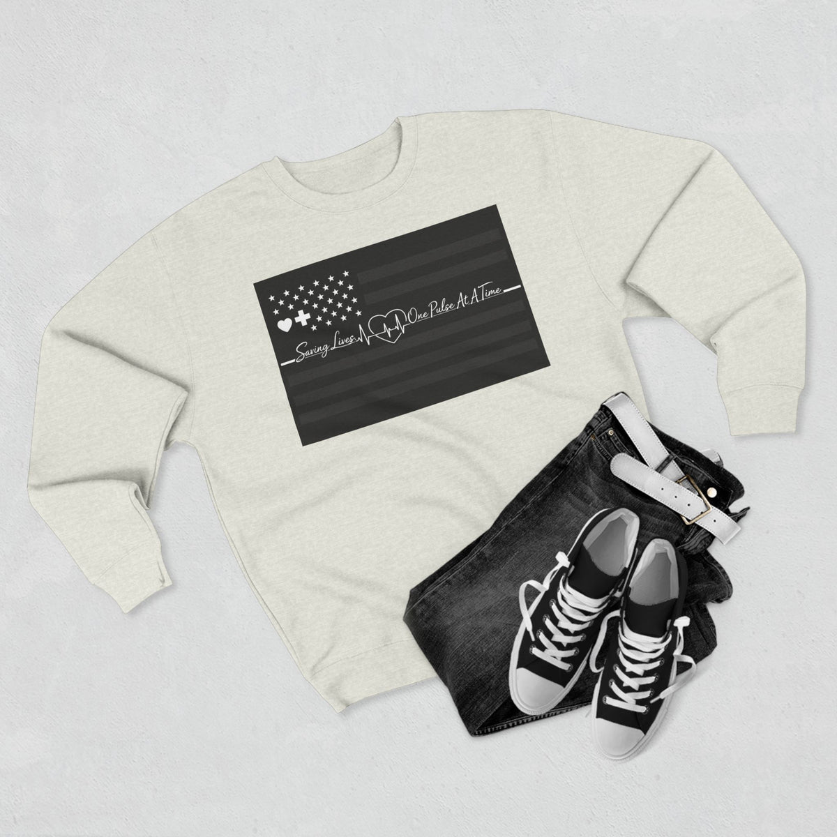 Thin White Line Unisex Crewneck Sweatshirt