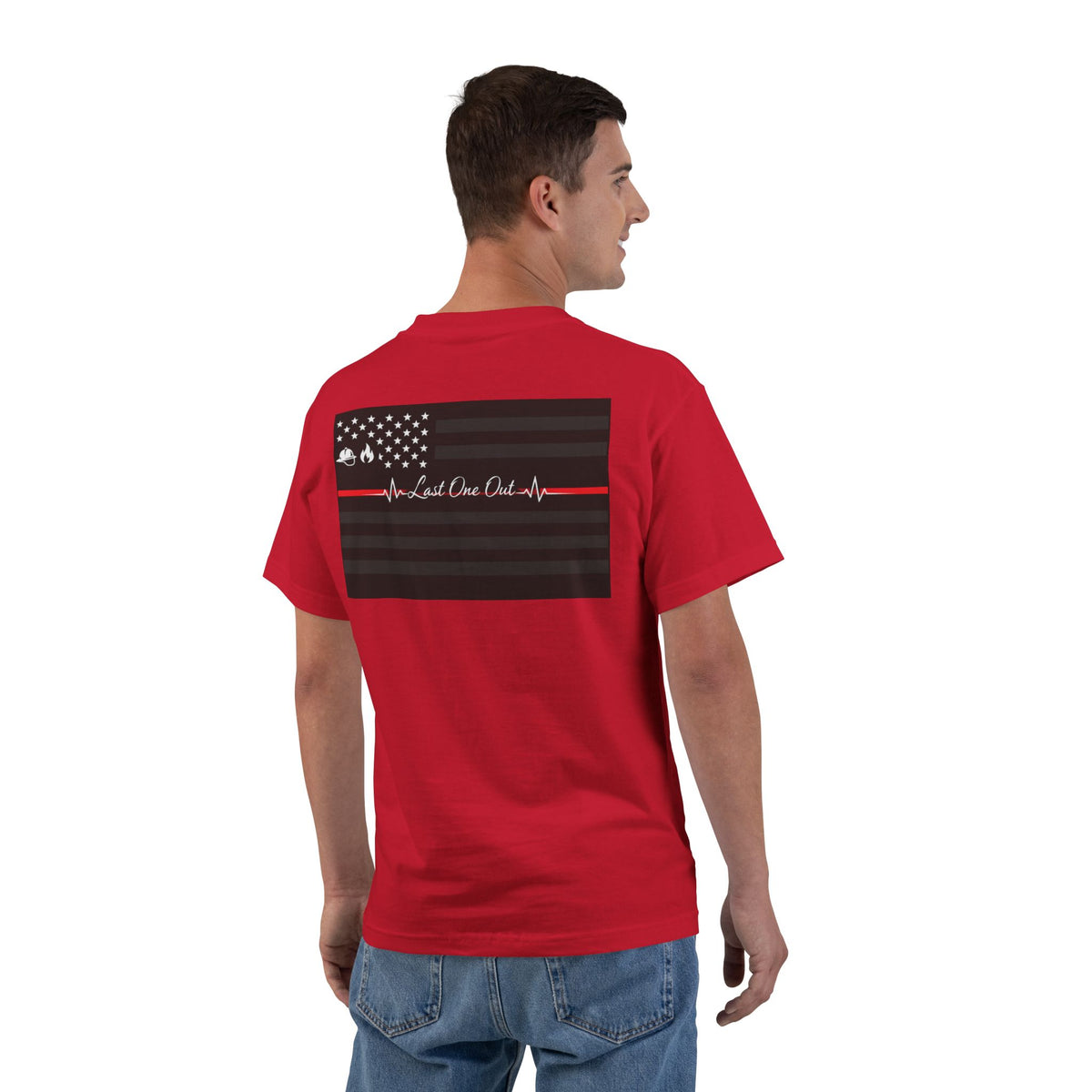 Thin Red Line Men's Short-Sleeve Crewneck Tee