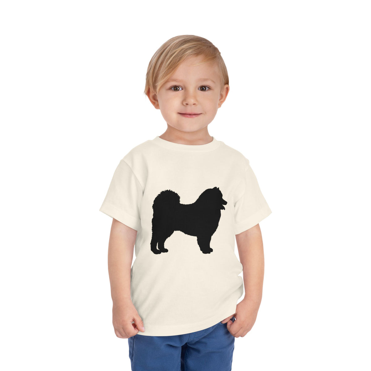 Samoyed Silhouette Toddler Unisex Short Sleeve Crewneck Tee