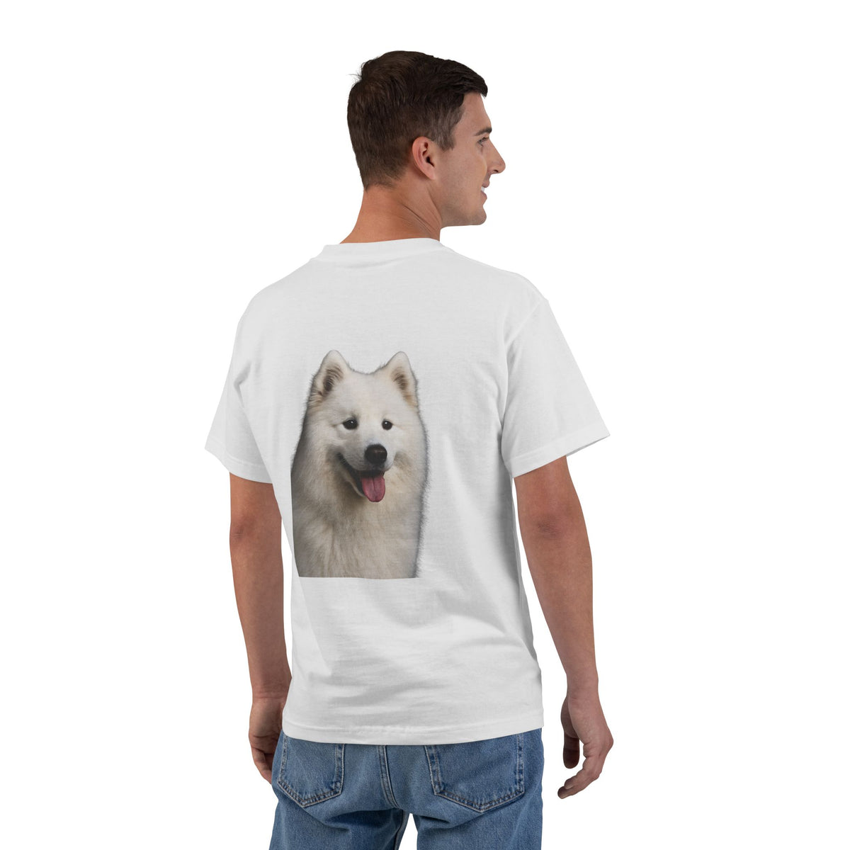 Samoyed Head Men's Short-Sleeve Crewneck Tee