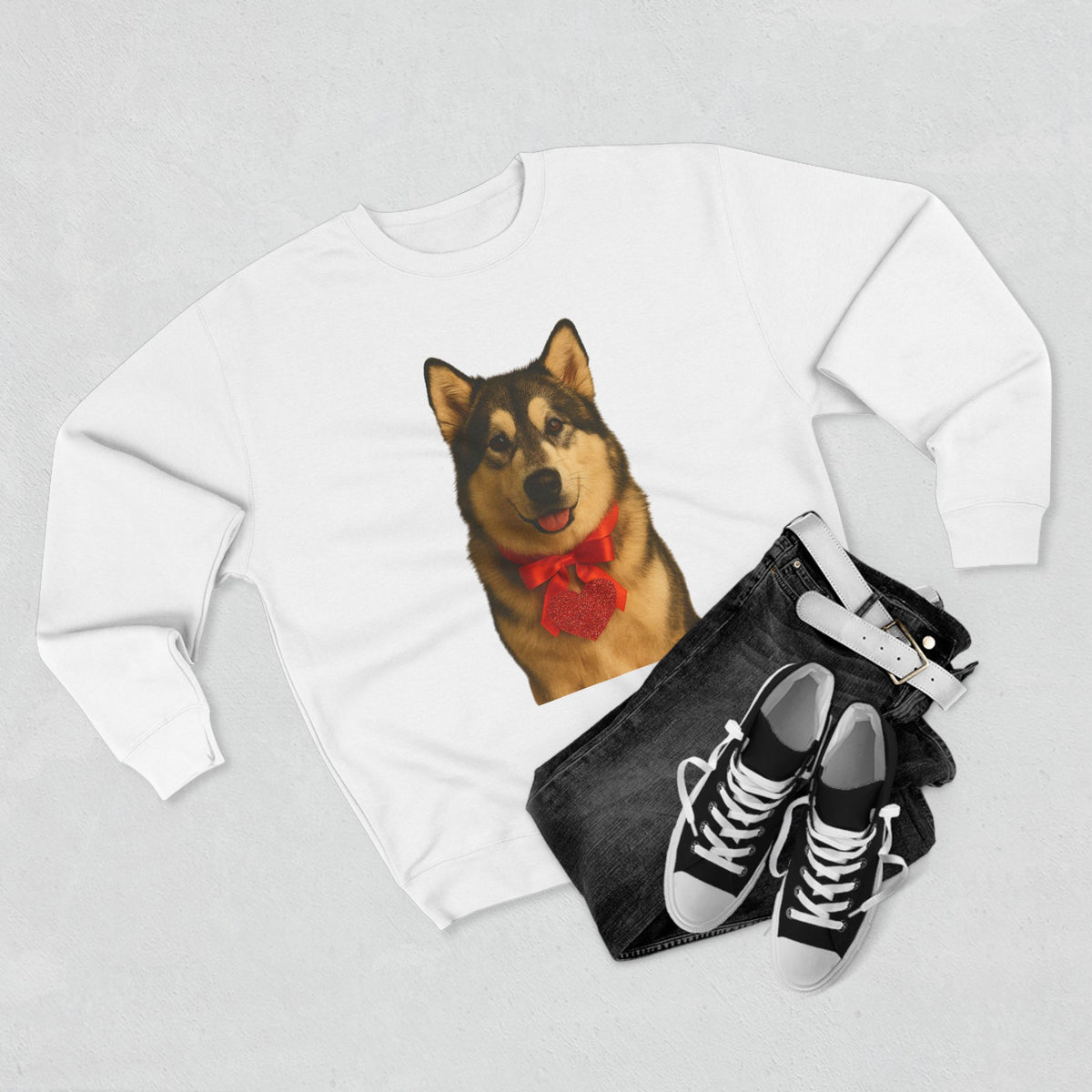 Cupid's Companion Malamute Unisex Crewneck Sweatshirt