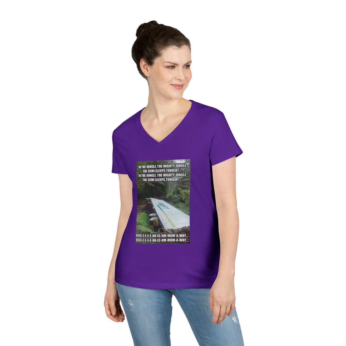 Semi Sleeps Women's V-Neck Tee