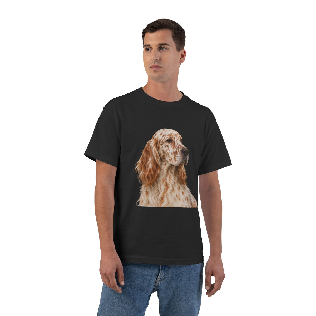 English Setter Head Men's Short-Sleeve Crewneck Tee