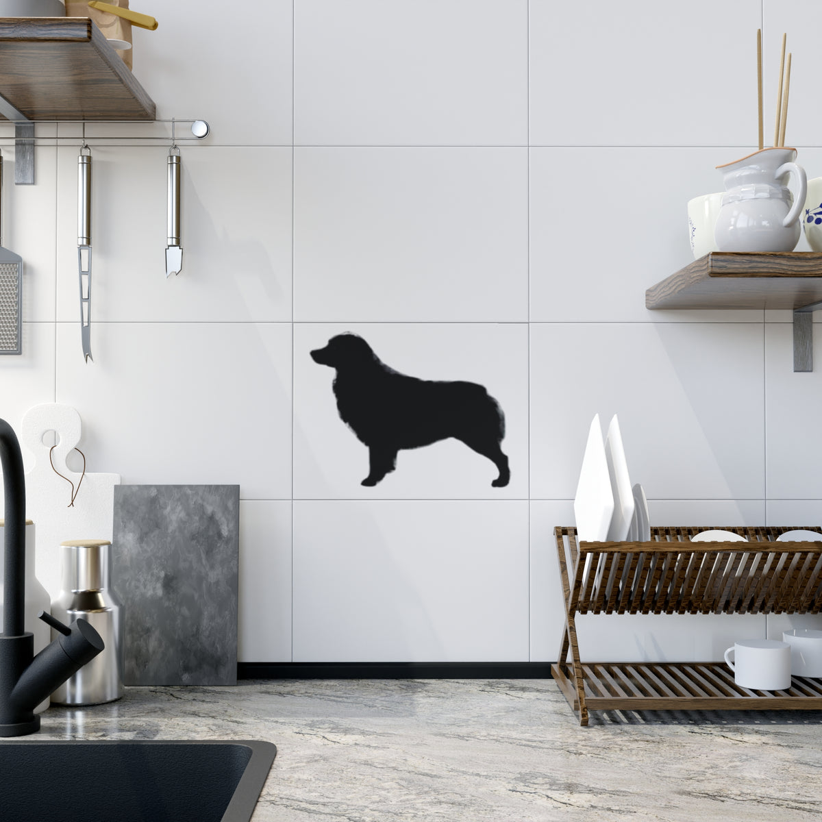 Aussie Silhouette Ceramic Photo Tile