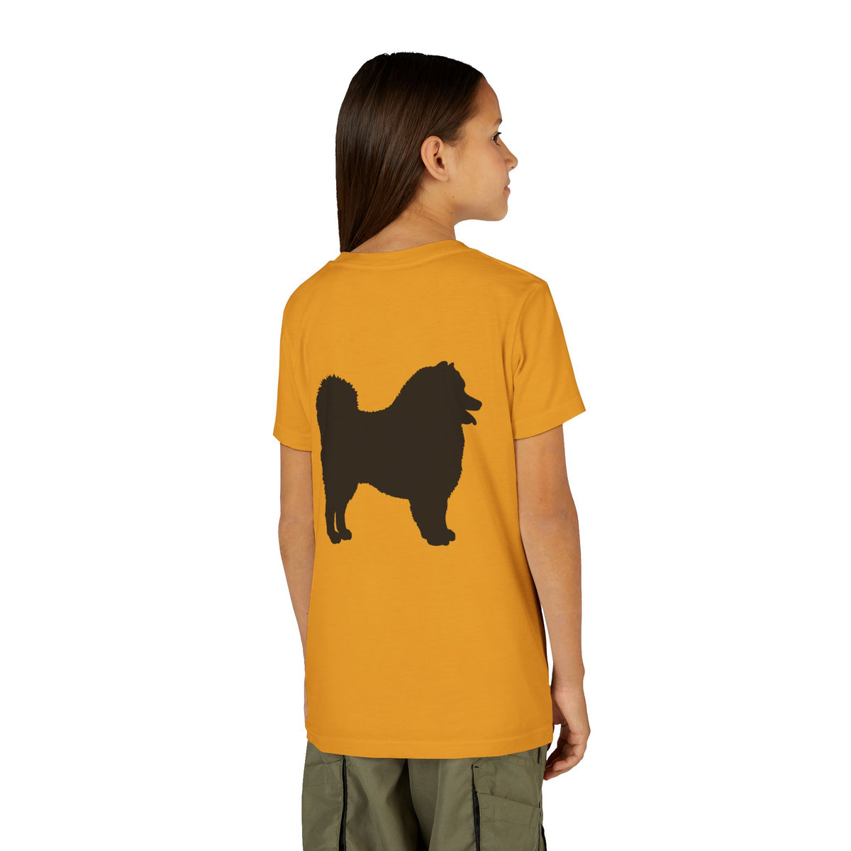 Samoyed Silhouette Youth Unisex Short Sleeve Crewneck Tee
