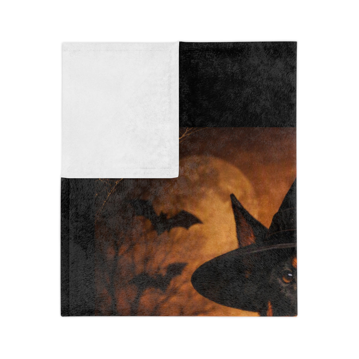 Witch Hat Pack Doberman Velveteen Microfiber Blanket