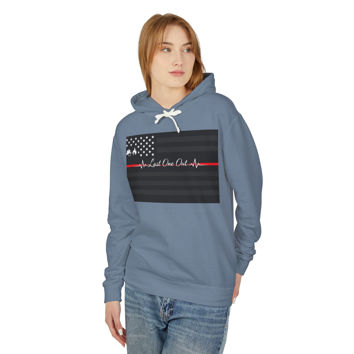 Thin Red Line Unisex Lightweight Hoodie
