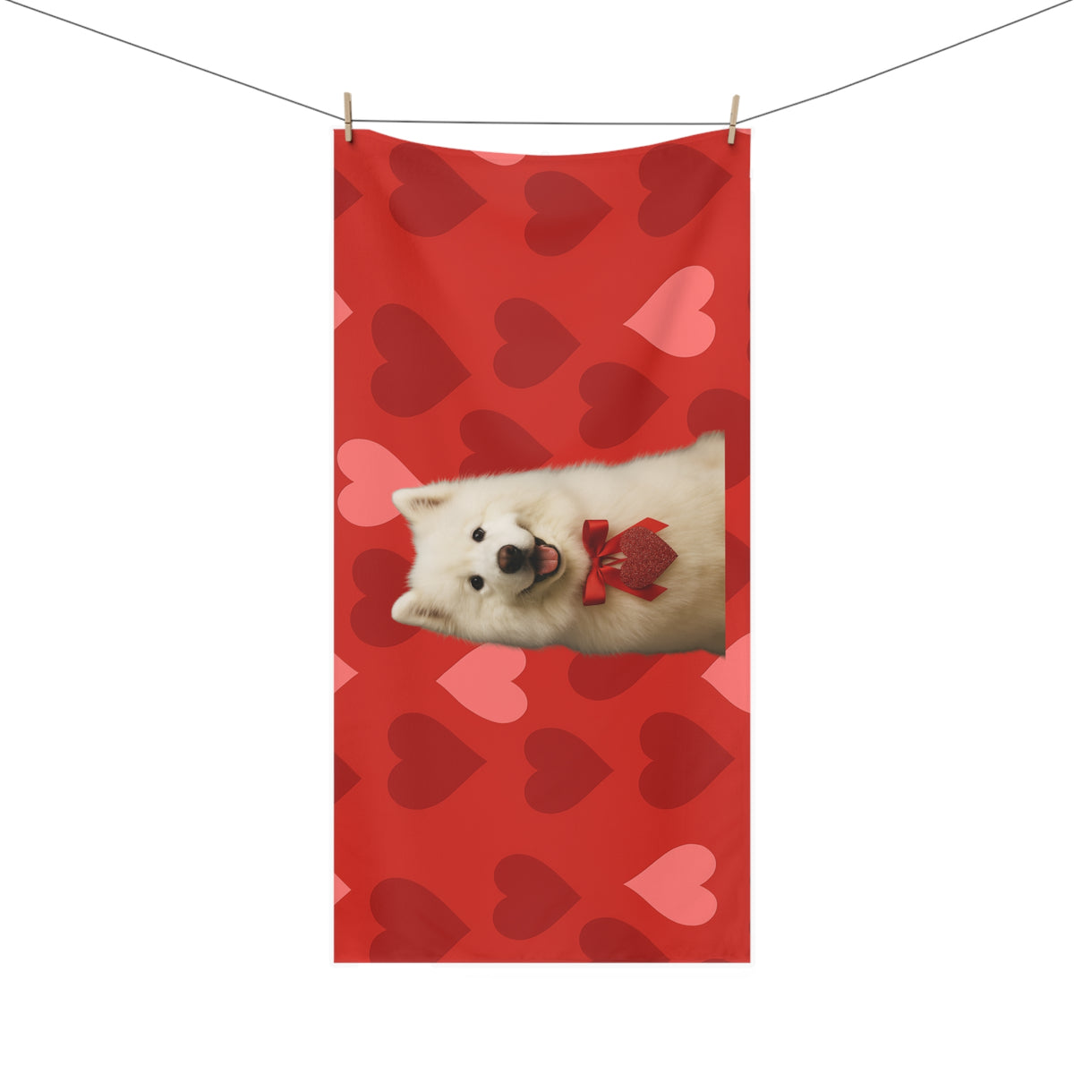 Cupid's Companion Samoyed Mink-Cotton Beach Towel