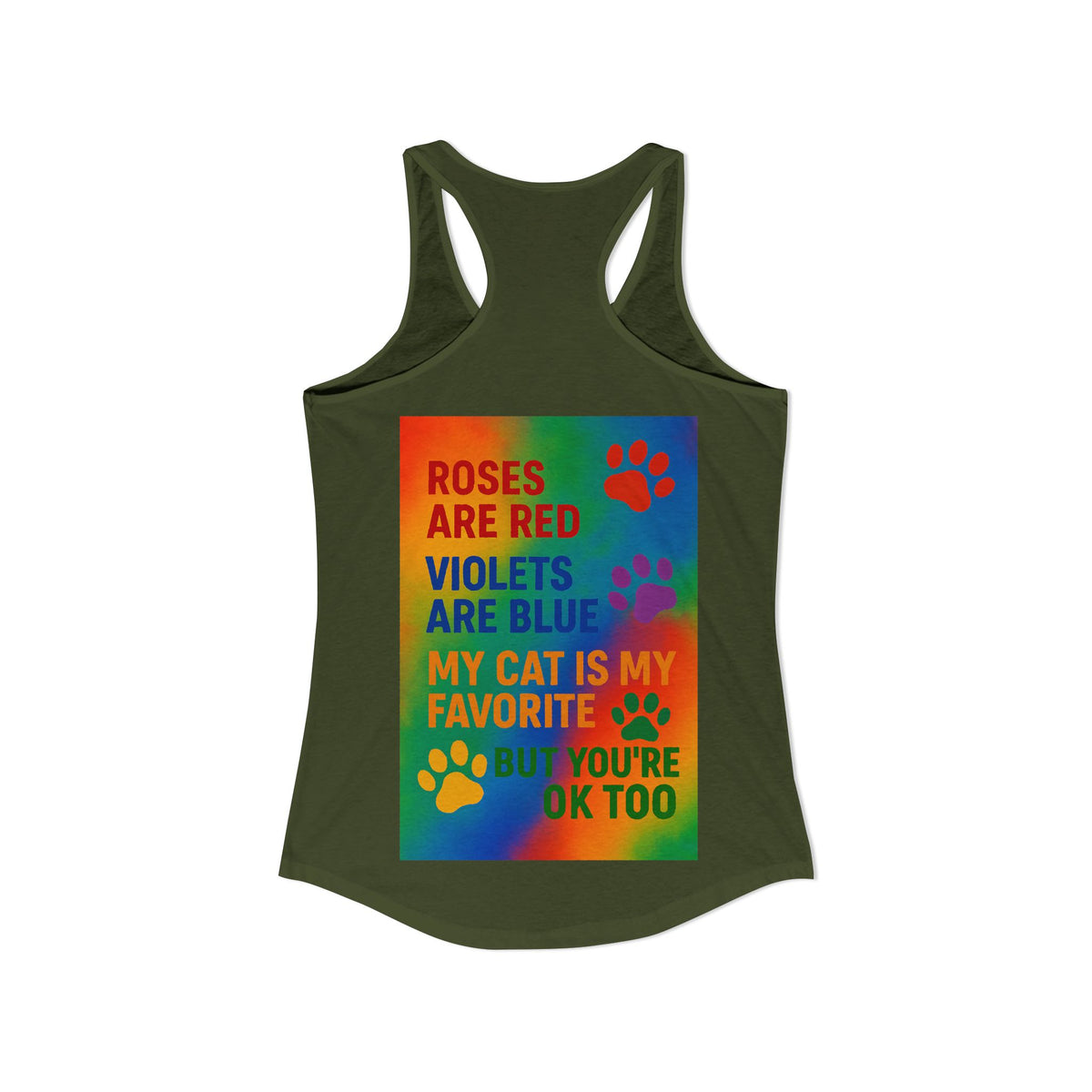 Roses Are Red Cat Women's Racerback Tank