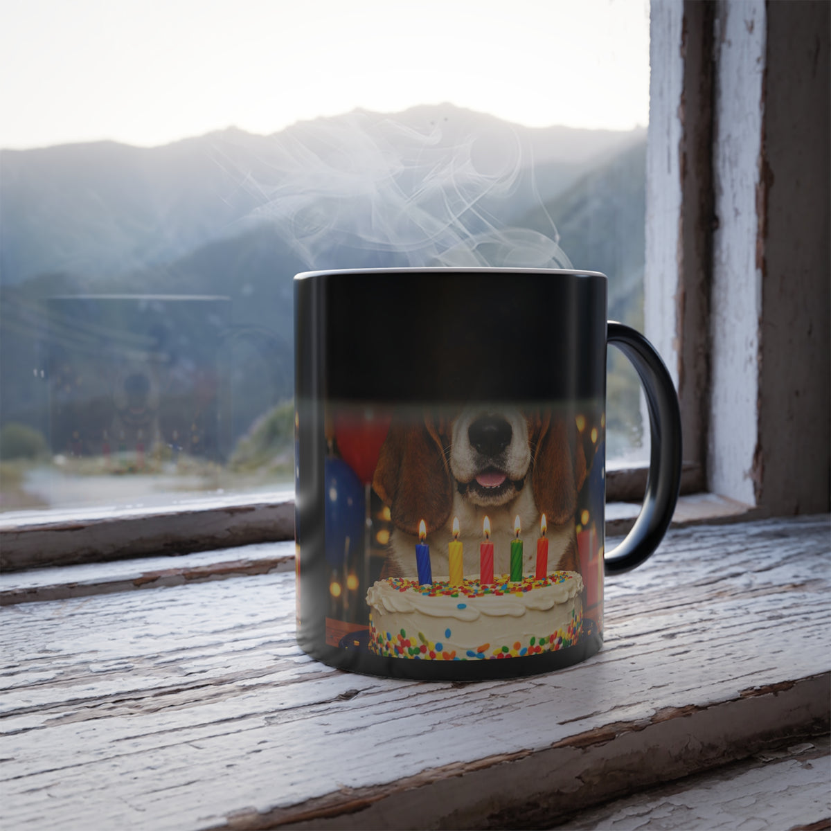 Birthday Buddy Basset Color Changing Mug