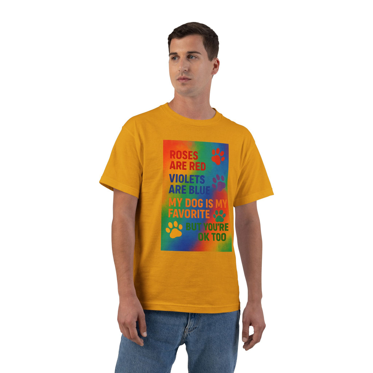 Roses Are Red Dog Men's Short-Sleeve Crewneck Tee