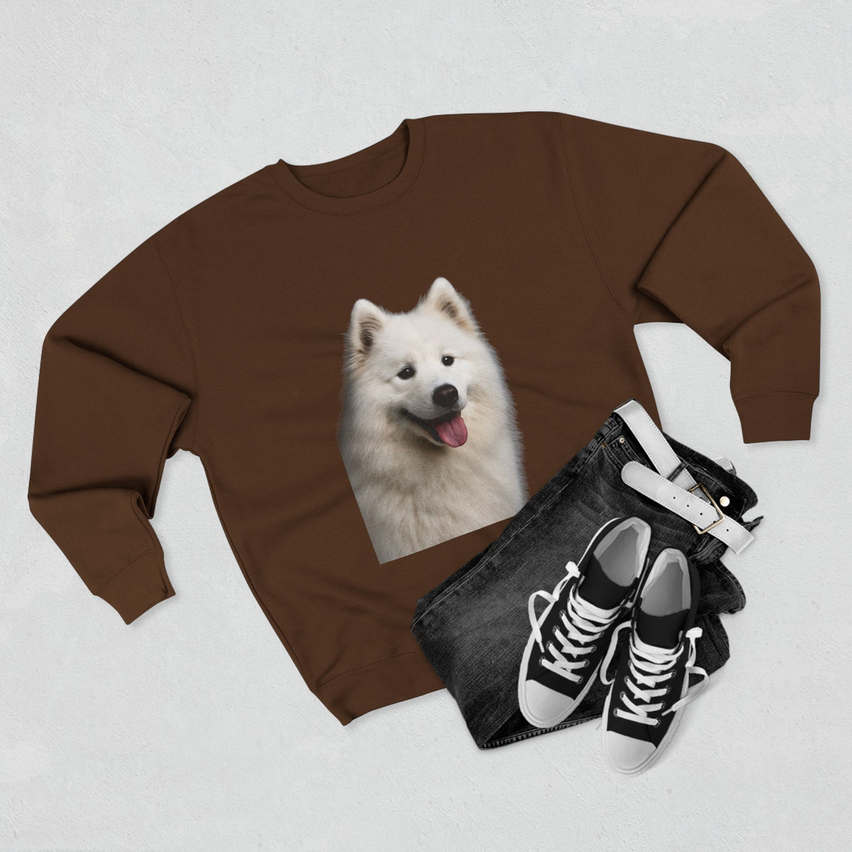 Samoyed Head Unisex Crewneck Sweatshirt