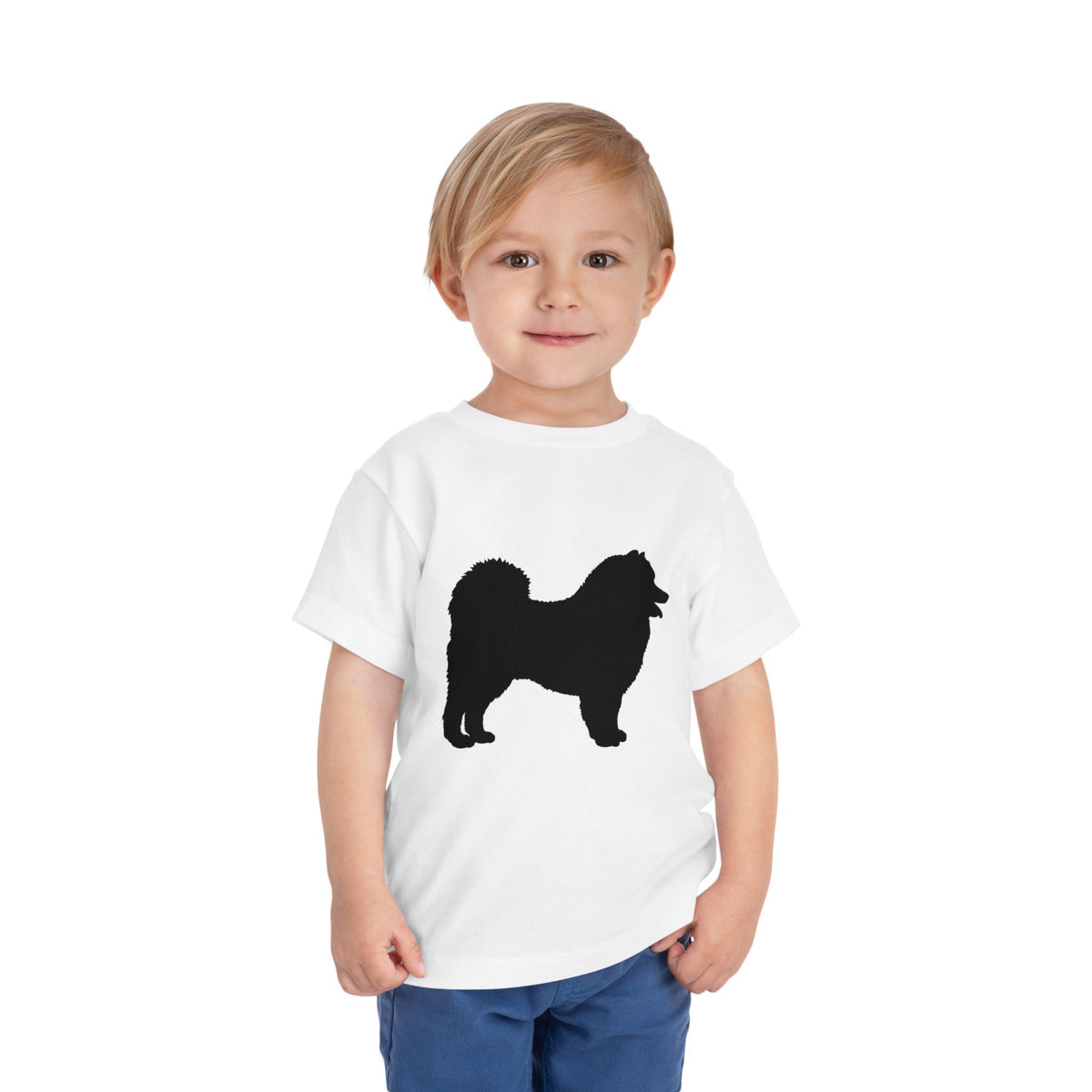 Samoyed Silhouette Toddler Unisex Short Sleeve Crewneck Tee