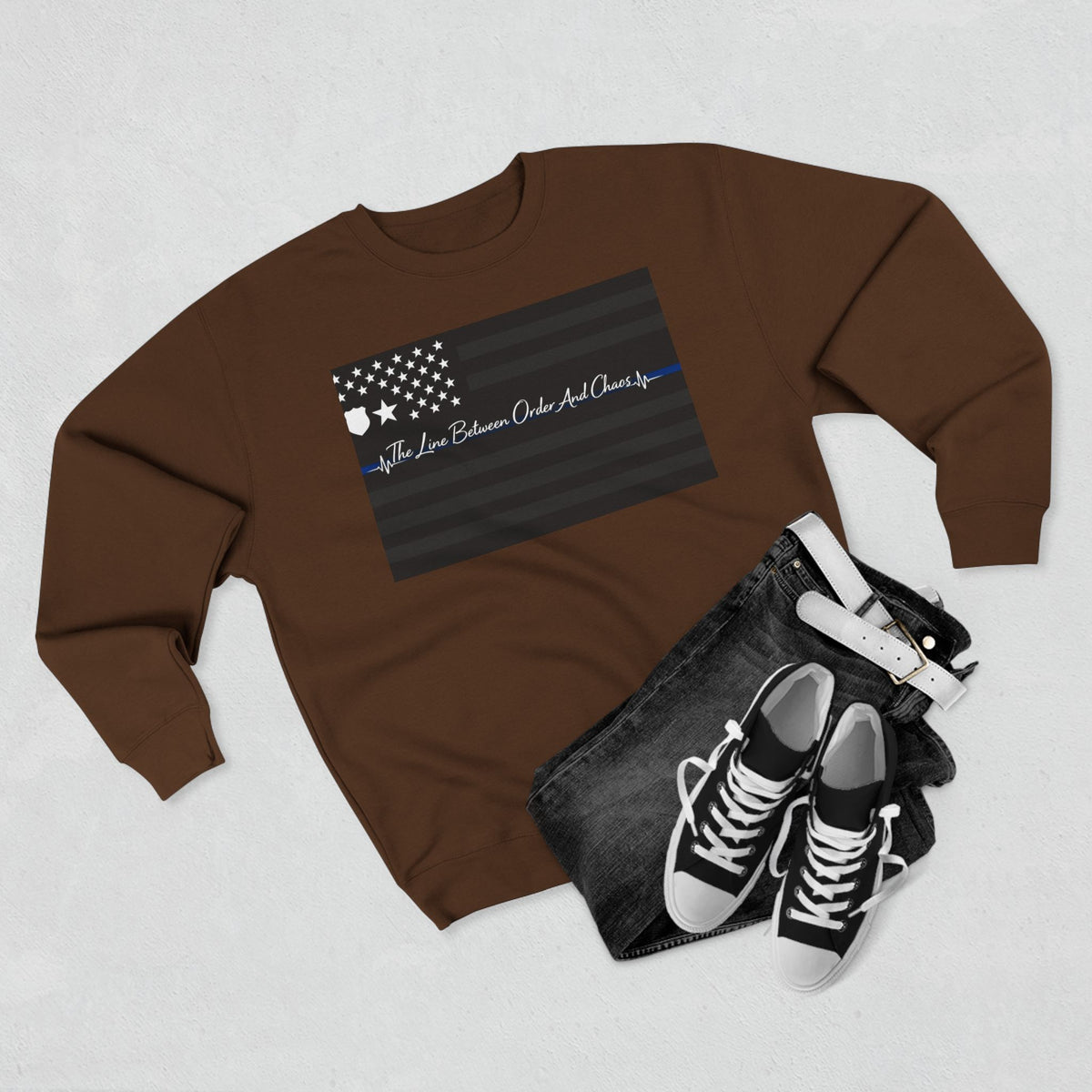 Thin Blue Line Unisex Crewneck Sweatshirt
