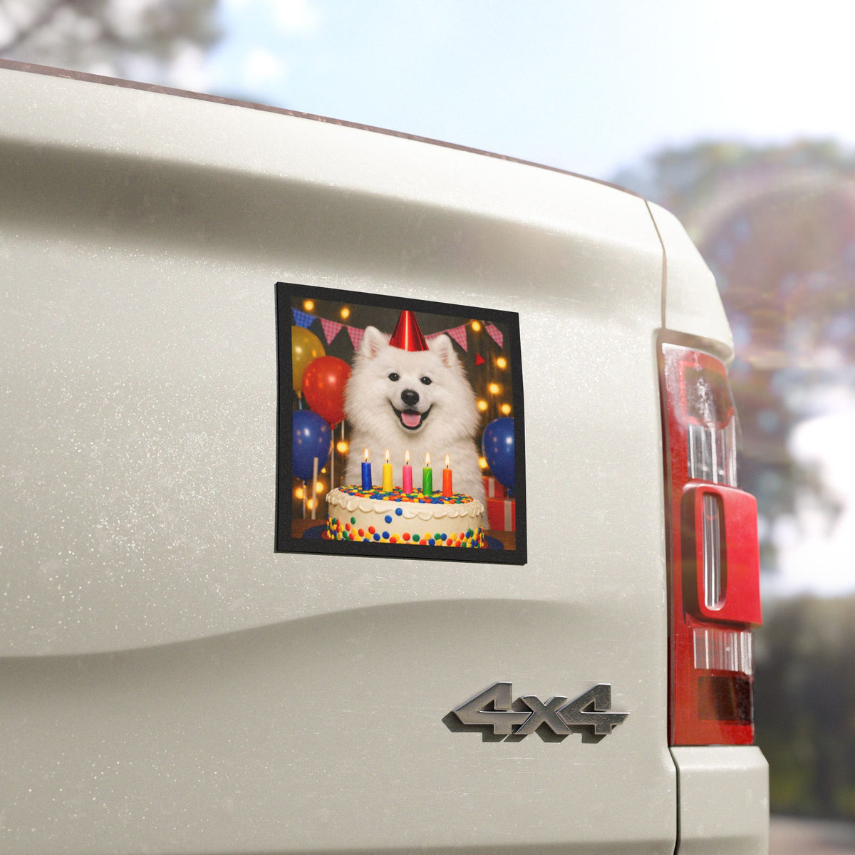 Birthday Buddy Samoyed Indoor/Outdoor Magnet