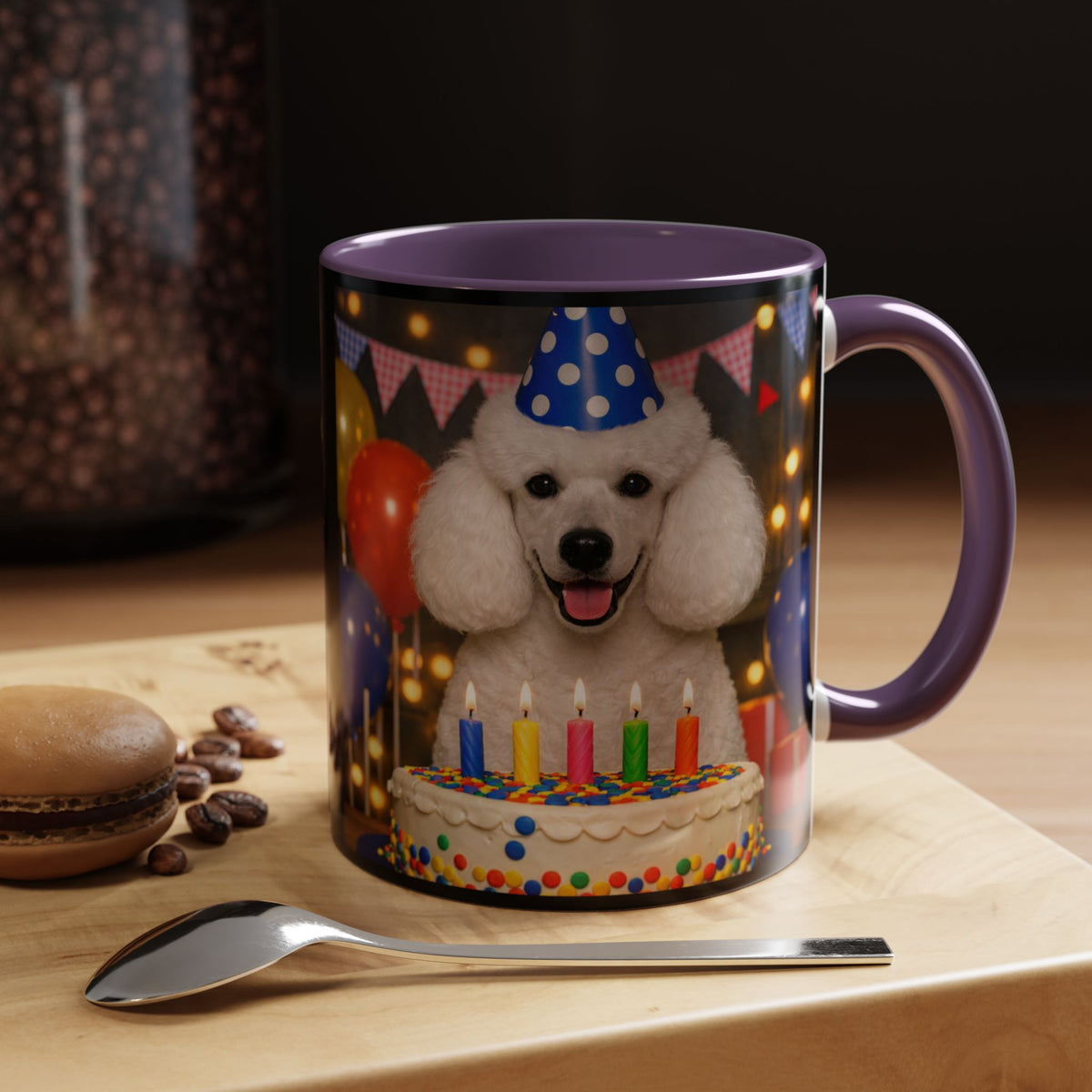 Birthday Buddy Poodle 2-Tone Coffee Mug