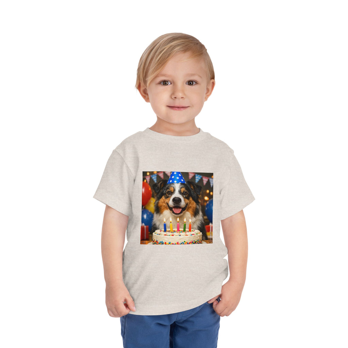 Birthday Buddy Aussie Toddler Unisex Short Sleeve Crewneck Tee