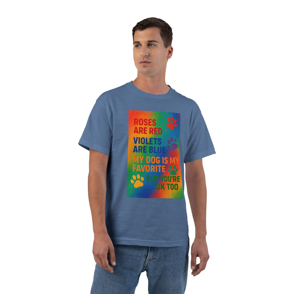 Roses Are Red Dog Men's Short-Sleeve Crewneck Tee