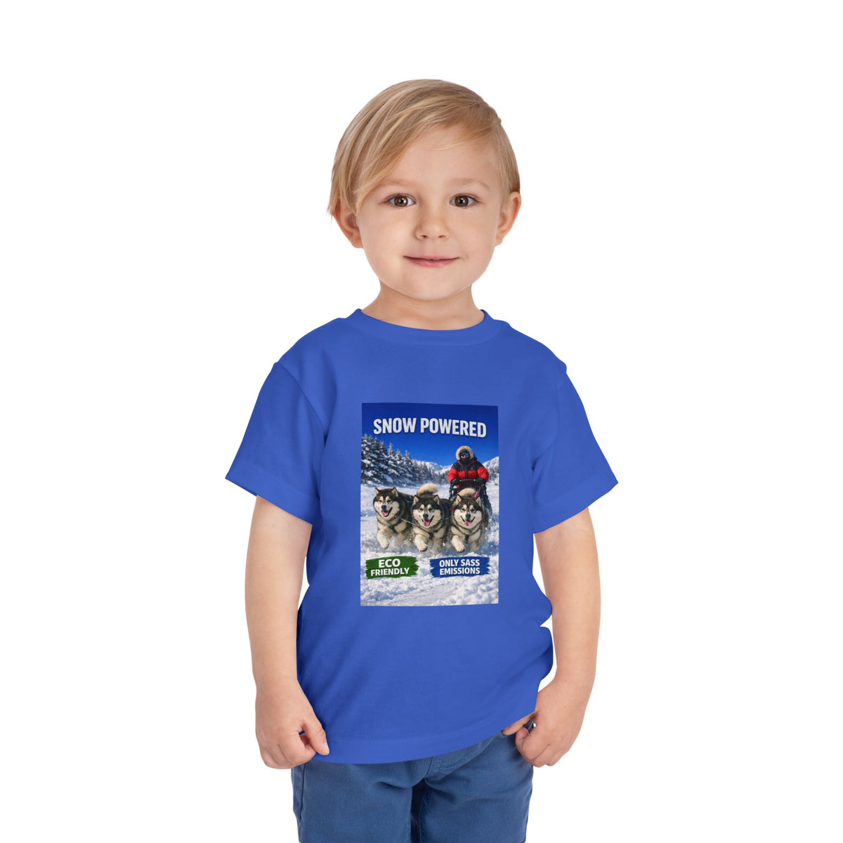 Snow Powered Toddler Unisex Short Sleeve Crewneck Tee