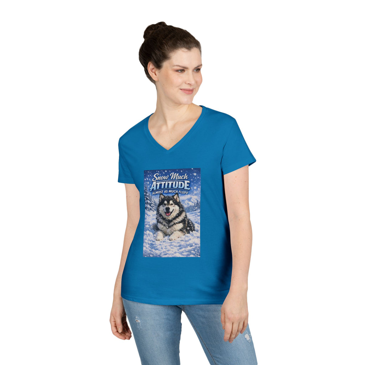 Snow Much Attitude Women's V-Neck Tee