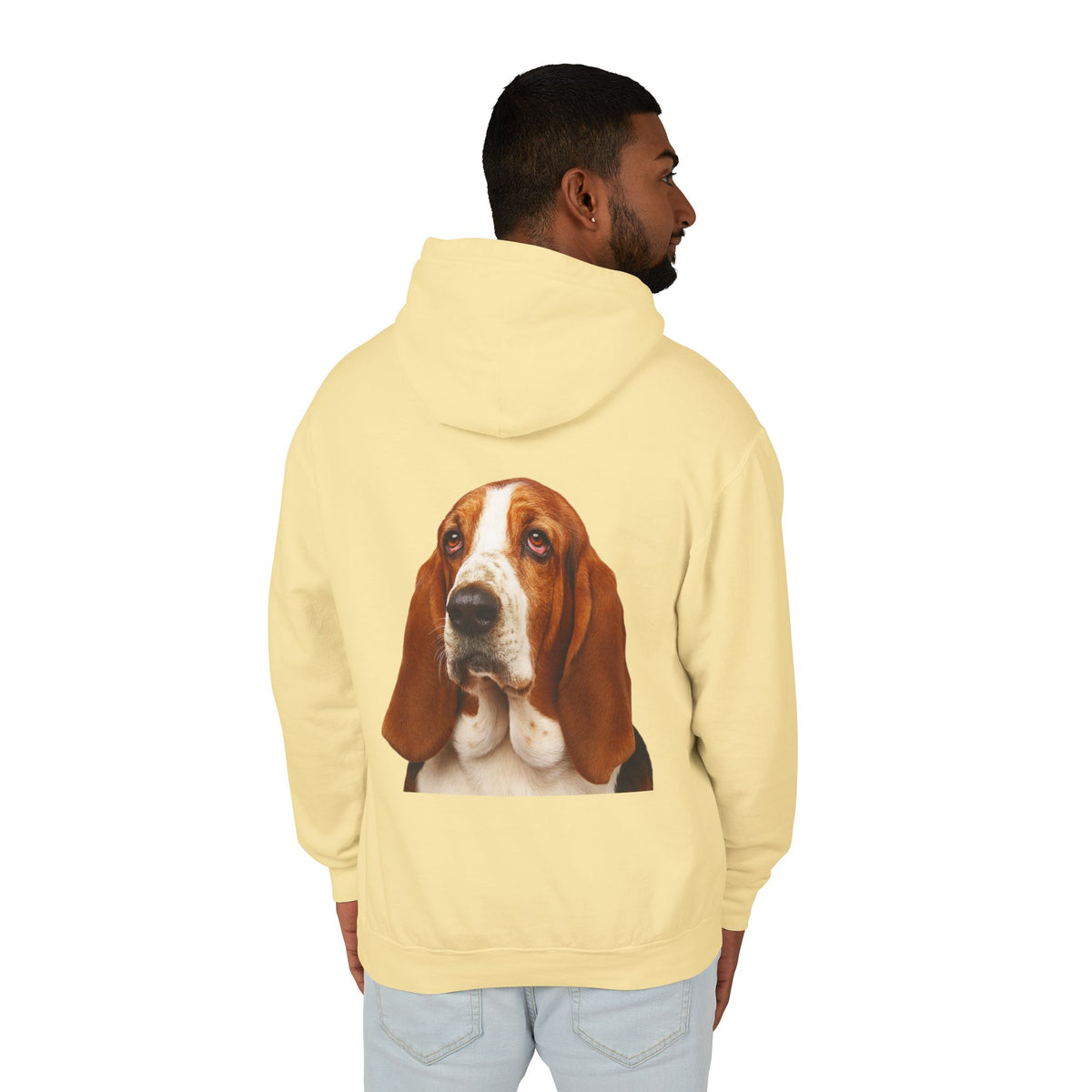 Basset Head Unisex Lightweight Hoodie