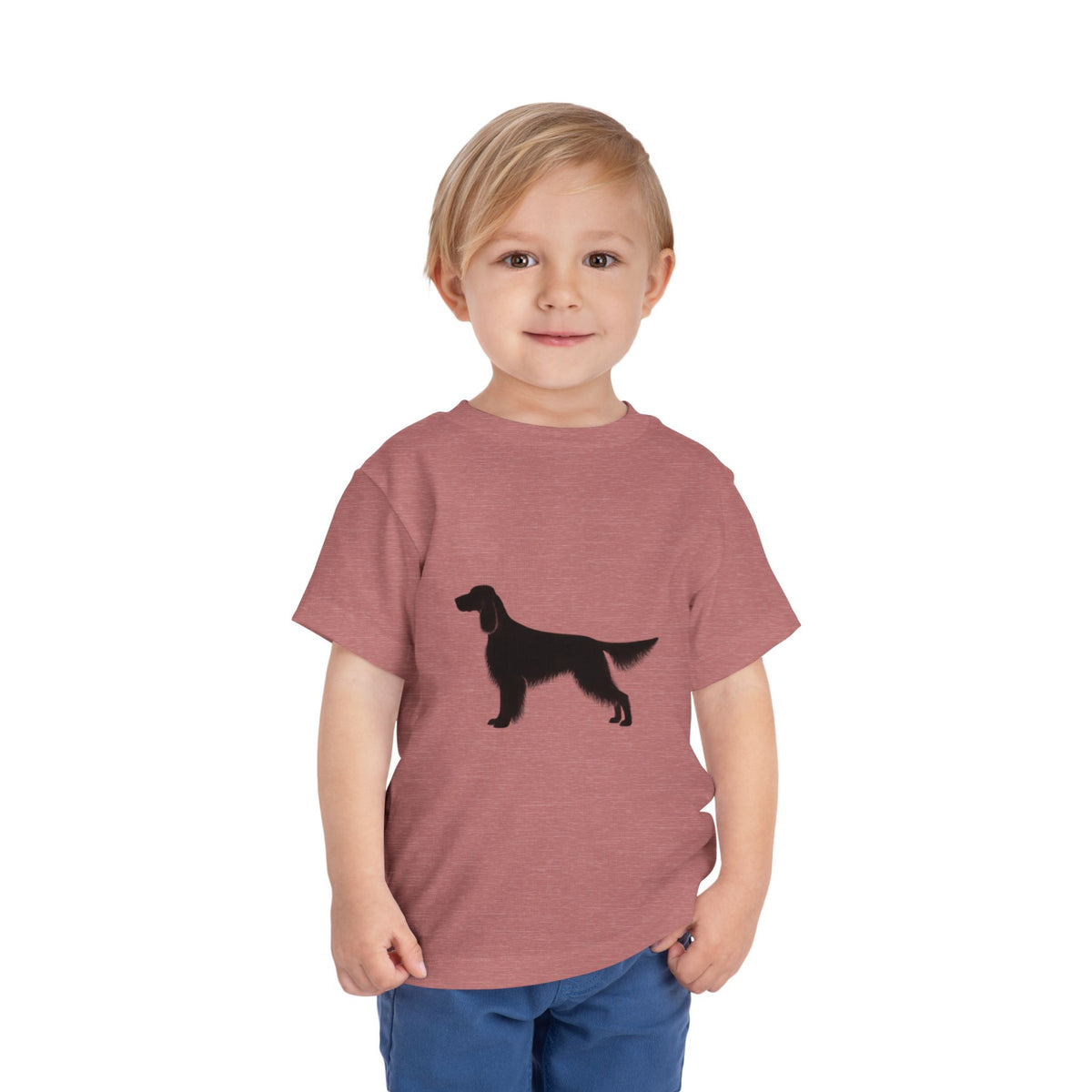 English Setter Silhouette Toddler Unisex Short Sleeve Crewneck Tee