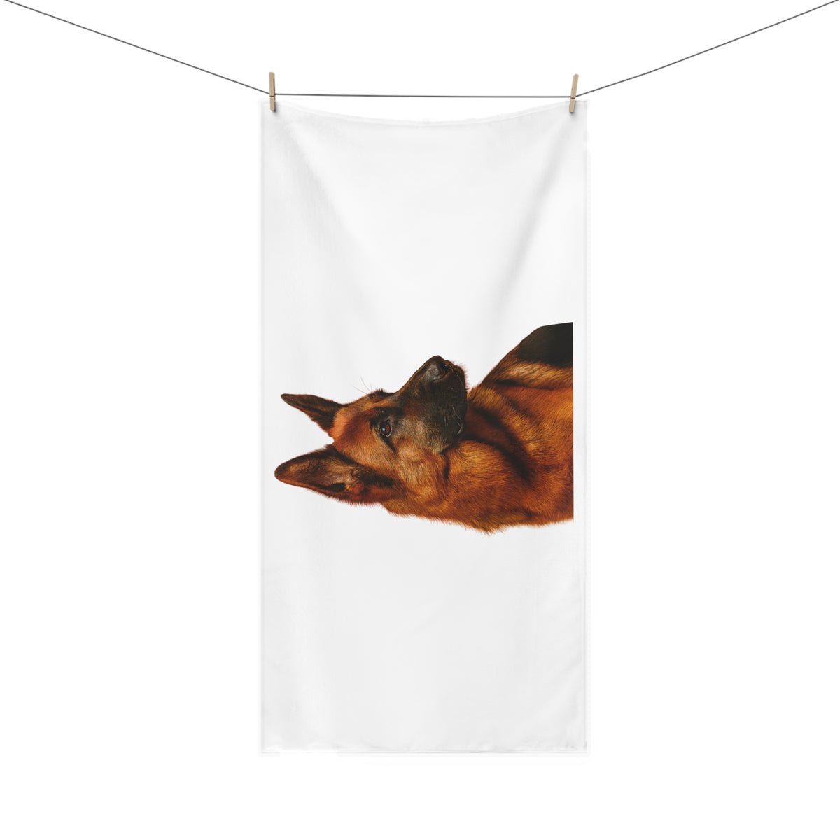 German Shepherd Head Mink-Cotton Beach Towel